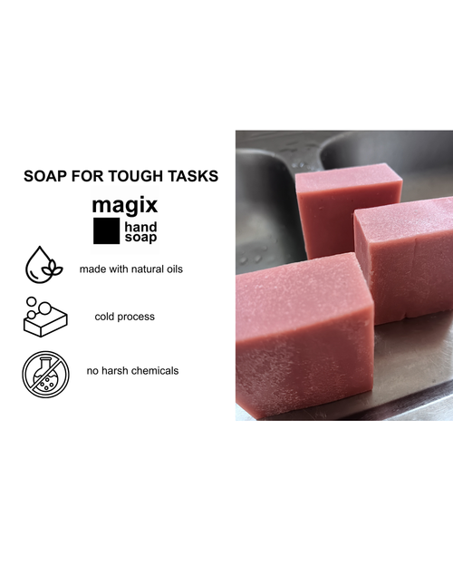 Magix All Natural Degreasing Bar Soap / Grapefruit Essential Oil / Rose Clay