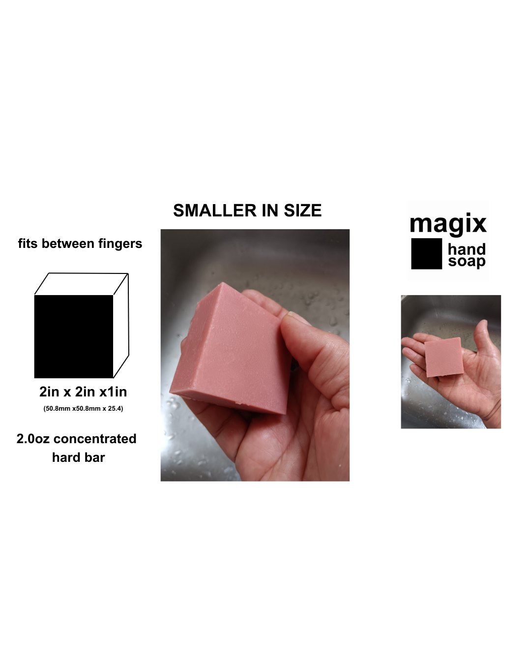 Magix All Natural Degreasing Bar Soap / Grapefruit Essential Oil / Rose Clay
